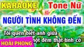Karaoke Người Tình Không Đến Tone Nữ Nhạc Sống Dể Hát | Hoài Phong Organ