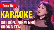 Sài Gòn Niềm Nhớ Không Tên Karaoke Tone Nữ | Thanh Thúy | Asia Karaoke Beat Chuẩn