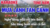Karaoke Mưa Lạnh Tàn Canh Tone Nam Nhạc Sống | Nguyễn Linh