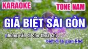 Karaoke Giã Biệt Sài Gòn Tone Nam Nhạc Sống | Mai Thảo Organ