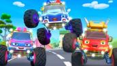 Police Truck Caught Bright Monster Car | Police Car For Kids | BabyBus Nursery Rhymes \u0026 Kids Songs