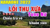Lối Thu Xưa Karaoke Tone Nữ Nhạc Sống 2022 | Trọng Hiếu