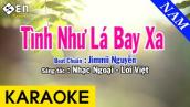 Karaoke Tình Như Lá Bay Xa Tone Nam Nhạc Sống - Beat Chuẩn Jimmii Nguyễn