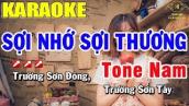 Karaoke Sợi Nhớ Sợi Thương Tone Nam Nhạc Sống | Trọng Hiếu