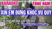 Xin Em Đừng Khóc Vu Quy Karaoke Nhạc Sống Tone Nam | Mai Thảo Organ