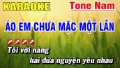 Áo Em Chưa Mặc Một Lần Karaoke Nhạc Sống Tone Nam | Hoài Phong Organ