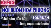 Karaoke Nỗi Buồn Hoa Phượng Remix Tone Nam - Nhạc Sống Thanh Duy
