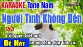 Người Tình Không Đến Karaoke Tone Nam Dễ Hát Nhất - Karaoke Nhạc Sống Thanh Ngân