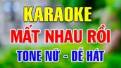 Karaoke Liên Khúc Rumba Nhạc Sến Tone Nữ | Mất Nhau Rồi | Hai Mùa Mưa