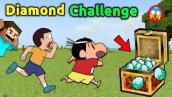 Diamond Challenge In Minecraft 🤑 || Shinchan Vs Nobita 😱 || Shinchan Minecraft || Doraemon Minecraft
