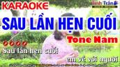 Sau Lần Hẹn Cuối Karaoke Nhạc Sống Tone Nam ( D#m ) - Tình Trần Organ