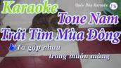 Karaoke Trái Tim Mùa Đông - Tone Nam (Sol Thứ Gm) - Quốc Dân Karaoke