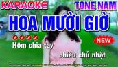 Hoa Mười Giờ Karaoke Nhạc Sống Tone Nam ( Phối Hay ) - Karaoke Mai Phạm