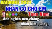 Nhẫn Cỏ Cho Em Karaoke Tone Nam Nhạc Sống 2021 | Trọng Hiếu