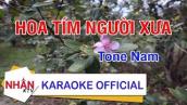 Karaoke Hoa Tím Người Xưa Tone Nam (Phối Mới) | Nhan KTV