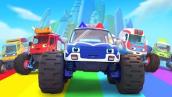 Five Little Monster Trucks Song | Learning Vehicles | Kids Song | Cartoon for Kids | BabyBus