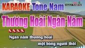 Thương Hoài Ngàn Năm Karaoke | Tone Nam - Nhạc Sống Thanh Ngân