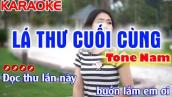 Lá Thư Cuối Cùng karaoke Nhạc Sống Tone Nam ( D#m ) - Tình Trần Organ