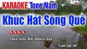 KHÚC HÁT SÔNG QUÊ Karaoke Tone Nam | Audio Tách 2Fi  - Nhạc Sống Thanh Ngân