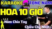 Karaoke Hoa Mười Giờ Tông Nam Nhạc Sống 2023 ➤ Dũng Organ