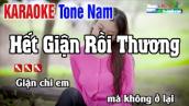 Hết Giận Rồi Thương Karaoke Tone Nam | Beat Chuẩn Dễ Hát |  Nhạc Sống Thanh Ngân