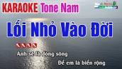 Lối Nhỏ Vào Đời Karaoke 2020 | Tone Nam - Nhạc Sống Thanh Ngân