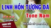 Karaoke Linh Hồn Tượng Đá Tone Nam Nhạc Sống | Trọng Hiếu