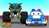 Road Rangers Vs Haunted House Monster Truck | Car Cartoon Videos for Children - Kids Channel