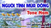 Karaoke Người Tình Mùa Đông - Tone Nam Cha Cha | Nhạc Sống Huỳnh Lê