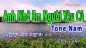 Anh Nhớ Em Người Yêu Cũ Karaoke Tone Nam | Huy Hoàng Karaoke