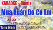 Mùa Xuân Đó Có Em Karaoke Tone Nam | Remix 2020 - Nhạc Sống Thanh Ngân