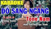 Karaoke Đò Sang Ngang Tone Nam Nhạc Sống | Trọng Hiếu