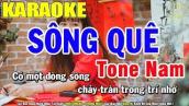 Karaoke Sống Quê Tone Nam Nhạc Sống | Trọng Hiếu