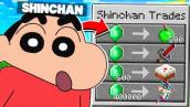 Minecraft But Shinchan Trades OP Items