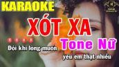 Karaoke Xót Xa Tone Nữ Nhạc Sống | Trọng Hiếu