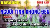 Karaoke Người Tình Không Đến Tone Nam Nhạc Sống | Nguyễn Linh