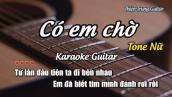 Karaoke Có em chờ (Tone Nữ) - Guitar Solo Beat | Thiện Trung Guitar