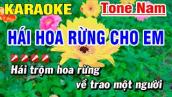 Hái Hoa Rừng Cho Em Karaoke Nhạc Sống Tone Nam Beat Rất Hay | Hoài Phong Organ