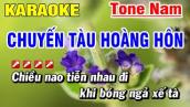 Chuyến Tàu Hoàng Hôn Karaoke Nhạc Sống Tone Nam | Hoài Phong Organ