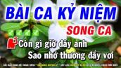 Bài Ca Kỷ Niệm Karaoke [ Song Ca Thấp ] Dễ Hát Nhạc Sống Mới Hay | Huỳnh Lê