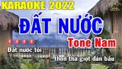 Đất Nước Karaoke Tone Nam Nhạc Sống 2022 | Trọng Hiếu