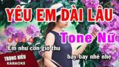 Karaoke Yêu Em Dài Lâu Tone Nữ Nhạc Sống Âm Thanh Chuẩn | Trọng Hiếu