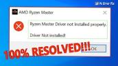 Fix Ryzen Master Driver Not Installed Properly Windows 10 & 11