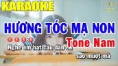 Karaoke Hương Tóc Mạ Non Tone Nam Nhạc Sống | Trọng Hiếu