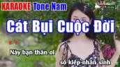 Cát Bụi Cuộc Đời Karaoke Tone Nam - Beat Nhạc Sống Hay Nhất | Nhạc Sống Thanh Ngân