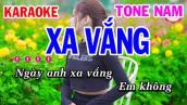 Karaoke Xa Vắng Tone Nam Nhạc Sống Dễ Hát | Mai Thảo Organ