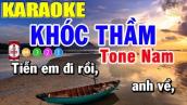 Khóc Thầm Karaoke Tone Nam Nhạc Sống | Trọng Hiếu