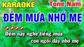 Karaoke Nhạc Sống Đêm Mưa Nhớ Mẹ Tone Nam Hay Nhất | Hoài Phong Organ