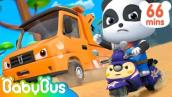Construction Vehicles  Song -Tow Truck, Crane Truck | Police Car, Fireman | Nursery Rhymes | BabyBus