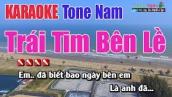 Trái Tim Bên Lề Karaoke | Tone Nam - Nhạc Sống Thanh Ngân